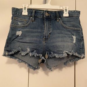 H&M high waisted blue jean shorts